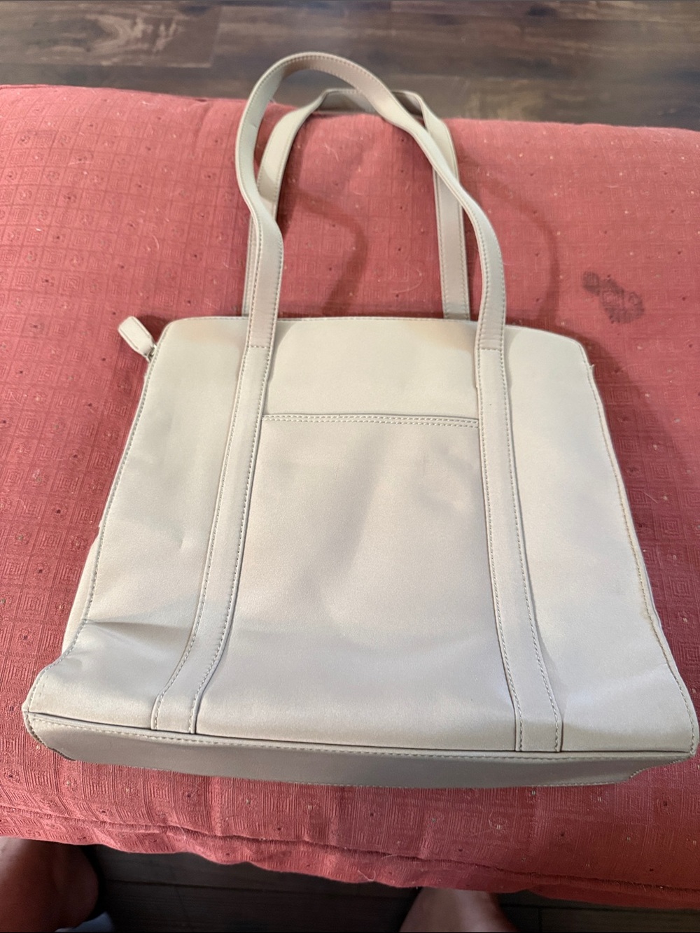 Talbots Cream Tote with Double Shoulder Straps
